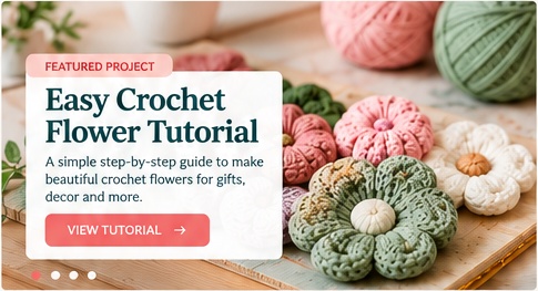 Easy Crochet Flower Tutorial