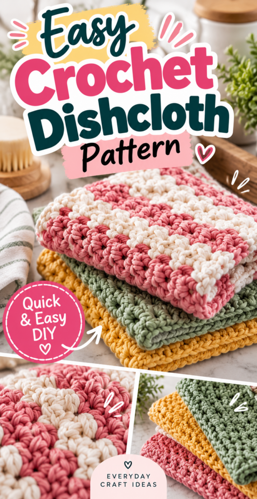 Easy Crochet Dishcloth Pattern